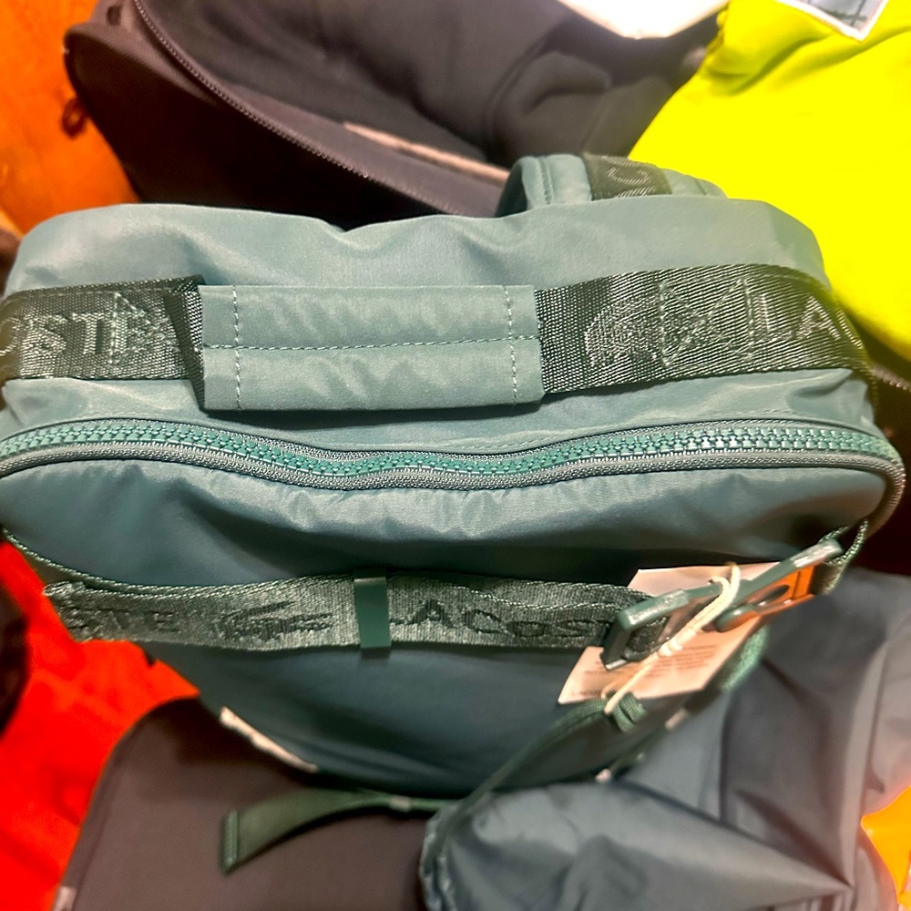 Brand new Lacoste Unisex Backpack with bag